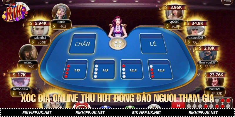 Xóc đĩa online là hình thức đang thu hút đông đảo người tham gia