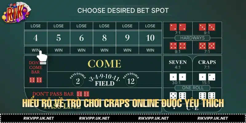 Hiểu rõ về trò chơi Craps online được yêu thích